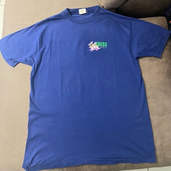 Vintage 1989 Men’s L Guess Jeans USA Single Stitch Graphic T-Shirt Rare - Picture 8 of 9